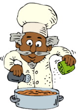 adding salt and pepper
